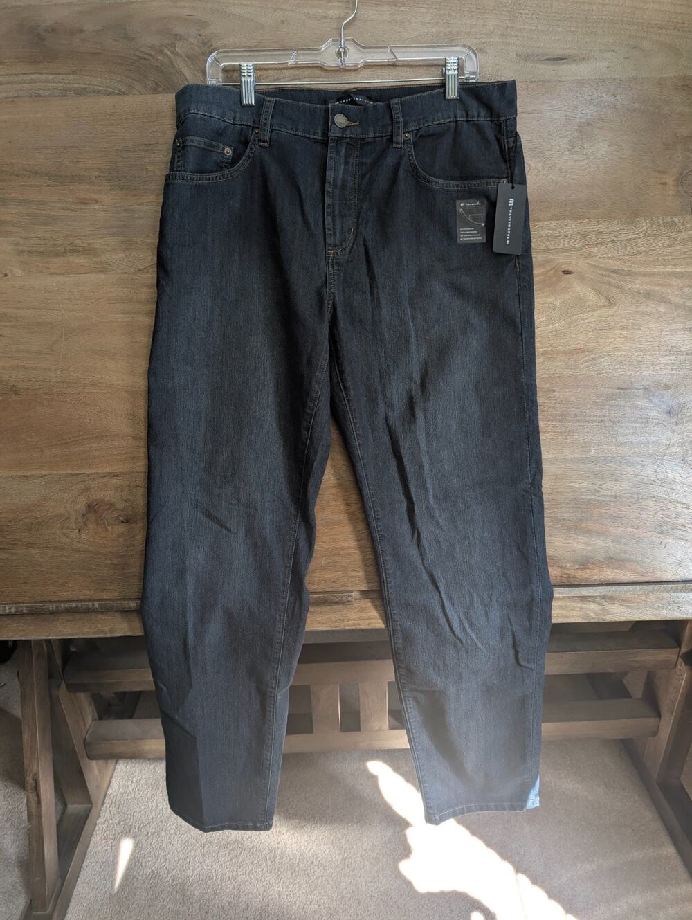 Travis Mathew Legacy Featherweight Jeans Mens 34 Blue Denim Straight 1MAA190 NWT